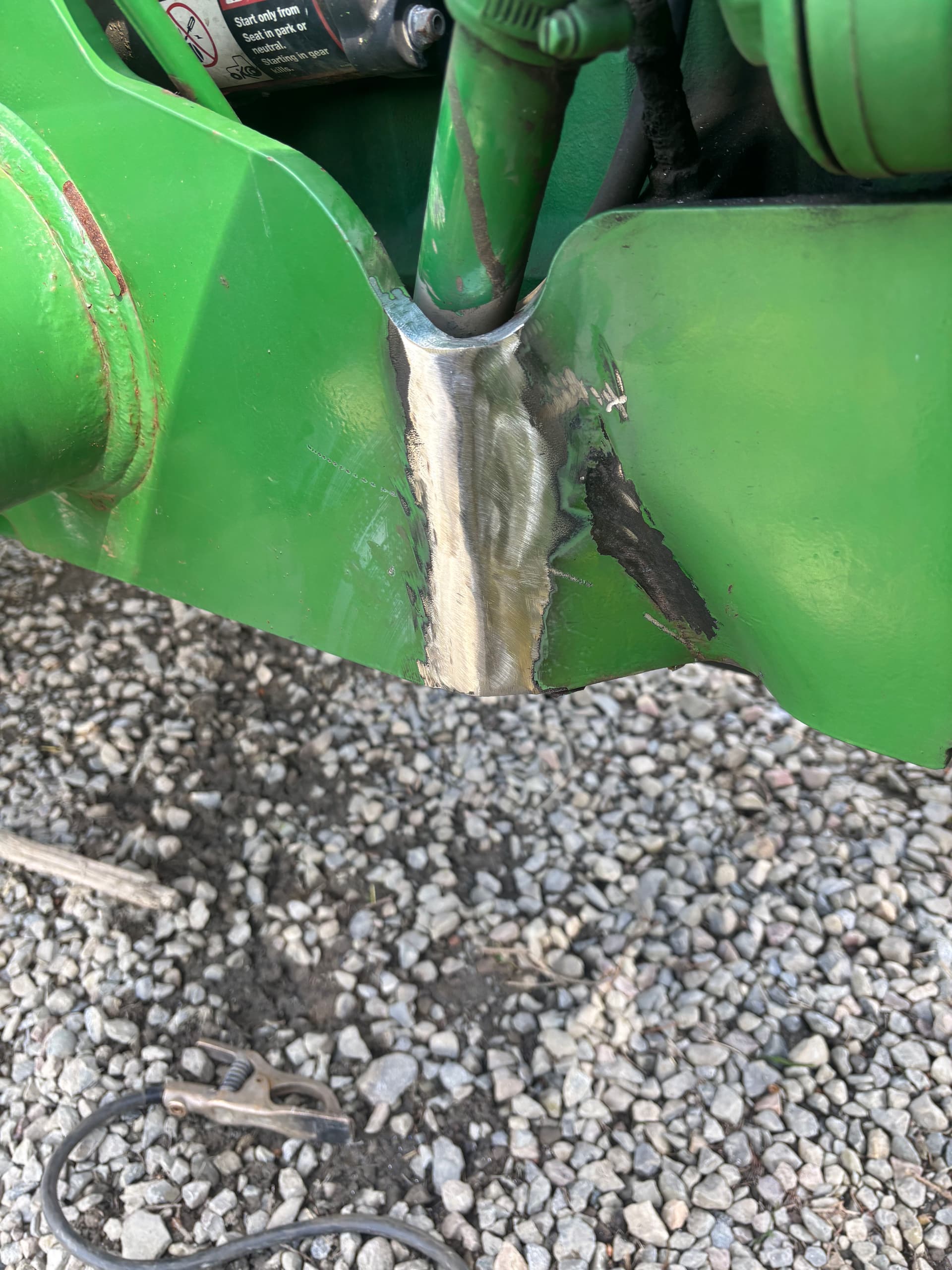 Gallery photos for Cracked John Deere Tractor Loader Welded Back to Work: Image #2