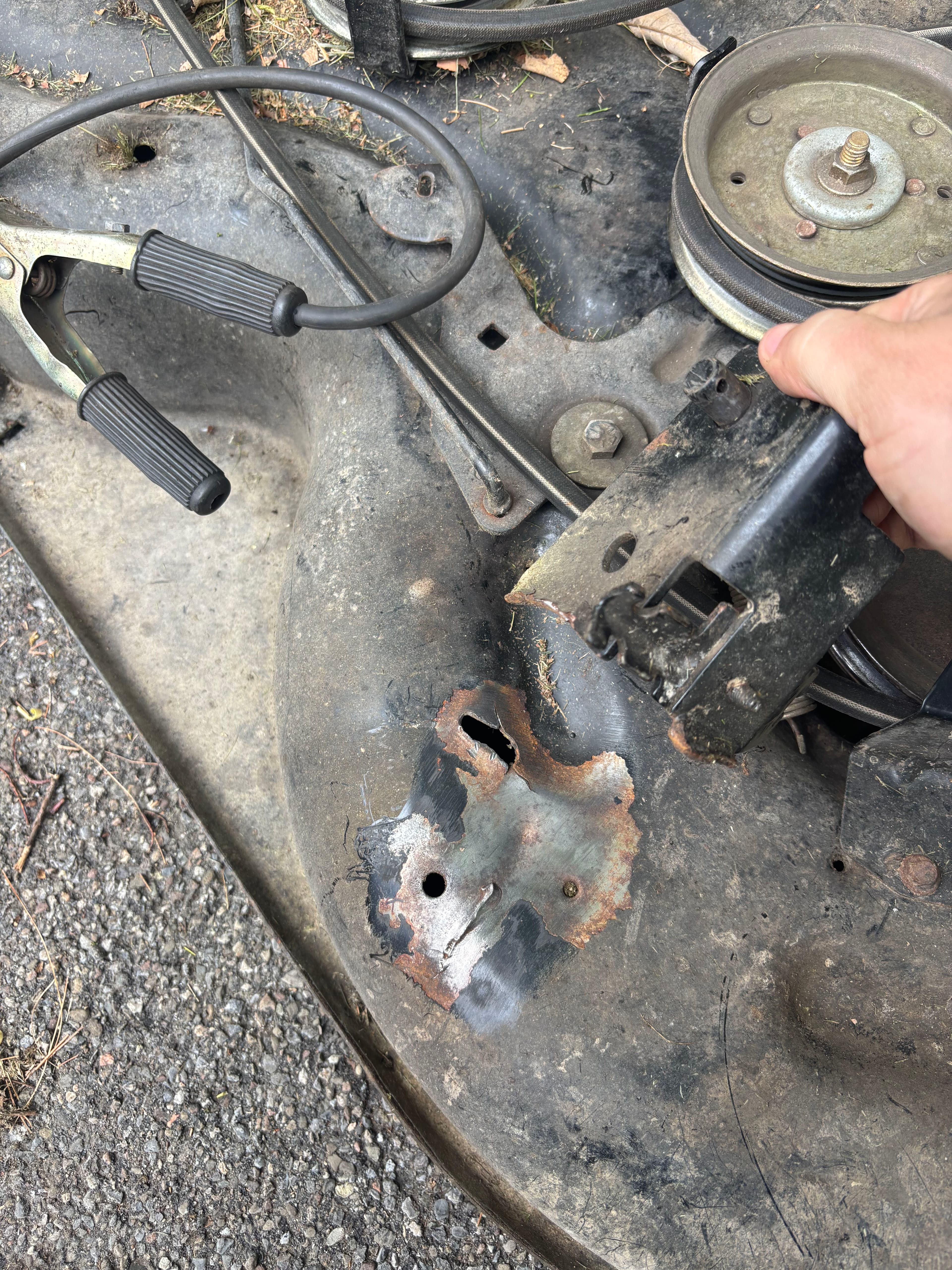 Project Cracked Mower Deck Welded Back Into Service image