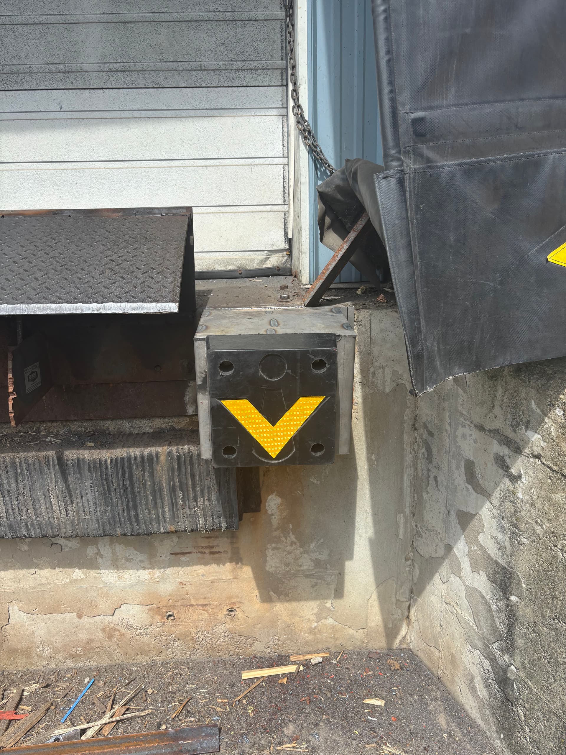 Gallery photos for Loading Dock Bump Stop Re-Fabrication and Installation in Bath NY: Image #1